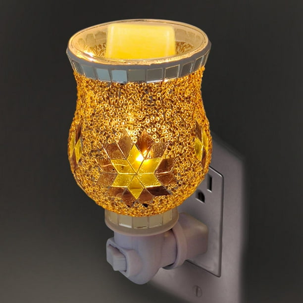 Mosaic Night Light Usplug Decoración creativa Electric Melter Difusor Warmer Scent Beautiful meltinging Warmer Lámpara para office and home Kitchen E perfecl Lámpara Wax Melt Warmer