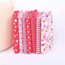 AUQ 7pcs (25cm x 25cm) Cotton Fabric Bundle PreCut Squares Fat Quarter for Patchwork Sewing DIY Craft Quilting Fabric (Black,White,Blue color)