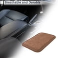 thumbnail image 2 of Unique Bargains Car Center Console Cover Car Armrest Cover 12.6"x8.07"x0.39" Suede Faux Leather Brown, 2 of 7
