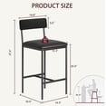 thumbnail image 3 of Bingirl 2-Piece Bar Stools Set with Footrest, 25.5 Inches Counter Height, Thick Cushion for Island Counter Bar, 3 of 6