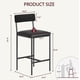 thumbnail image 3 of 2-piece bar stools set con footrest, 25.5 pulgadas counter height, thick cushion para island counter bar, 3 of 6