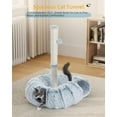 thumbnail image 5 of 3-in-1 Cat Toys 34'' Tall Cat Scratching Post with Donut Tunnel Fluffy Plush Peekaboo Cave for Indoor Pets Such as Kittens Puppies Rabbits and Ferrets, 5 of 7