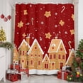thumbnail image 2 of Christmas Shower Curtains for Bathroom, Candy Gingerbread House Snow Red Backdrop Waterproof Fabric Shower Curtain for Bathroom Bathtub Decoration, Machine Washable, 36"x72", 2 of 9