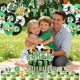 thumbnail image 5 of Football Party Decorations Set with Banner, Tableware, Backdrop, Green White Theme Kit for Kids Sports Birthday Celebration, Reusable Supplies, 5 of 5
