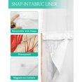 thumbnail image 3 of No Hook Shower Curtains with Snap in Liner, Lobster Coastal Fabric Shower Curtain, Summer Beach Coral Shell Nautical Vintage Double Layers & See-Through Top Window Bathroom Curtains 60''x72'', 3 of 6
