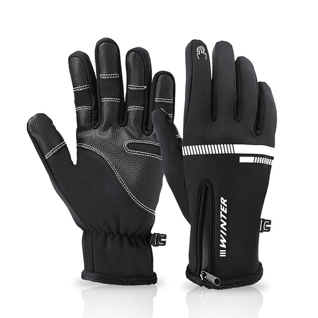 Xihbxyly Guantes Térmicos de Invierno, Resistentes Al Viento y Aptos para Pantallas Táctiles, Forro Interior de Polar Suave, Palma Antideslizante, Ideales para Actividades Al Aire Libre, Esquí, Cicli