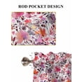 thumbnail image 6 of Spring Floral Living Room Curtains 2 Panel, Modern Watercolor Flowers Botanical Cafe Window Treatment, Extra Long Farmhouse Bedroom Bathroom Kitchen Curtains Drapes 104"x72", 6 of 6