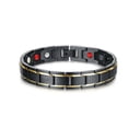 thumbnail image 4 of Therapeutic Energy Healing Bracelet Magnetic Forbangle Arthritis Bracelets Pain Men Wristband Magnet Energy Anklet Health Tunnel Carpal Black&Gold, 4 of 6