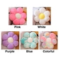 thumbnail image 2 of Flower Shape Furry Plush Home Decor Lying Pillow Baby Feeding Back Colorful Soft, 2 of 5