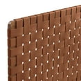 thumbnail image 5 of Sparta Weave Vegan Leather Twin Headboard in Walnut Brown, 5 of 9
