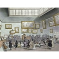 thumbnail image 2 of Ackermann, R. 18x15 Gold Ornate Wood Framed with Double Matting Museum Art Print Titled - Colored Aquatint of Christies Auction Room, 2 of 4