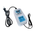thumbnail image 2 of Controlador de termostato Digital con adaptador estadounidense, interruptor de retardo de dos modos con luz indicadora de salida para cría de reptiles Sharpla Controlador de temperatura, 2 of 8