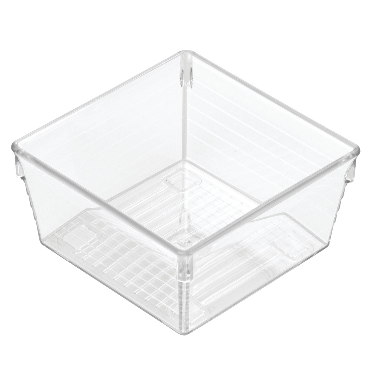 iDESIGN Clear Plastic 4-Tier Sectioned Kitchen Organizers, Set of 4