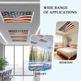 thumbnail image 4 of 2 Pack Magnetic Fluorescent Light Covers, 2x4 Ft,Abstract American Flag Stripe Star Retro Mottled Modern Magnetic Light Covers for Ceiling Lights Classroom Office Home Decor, 4 of 9