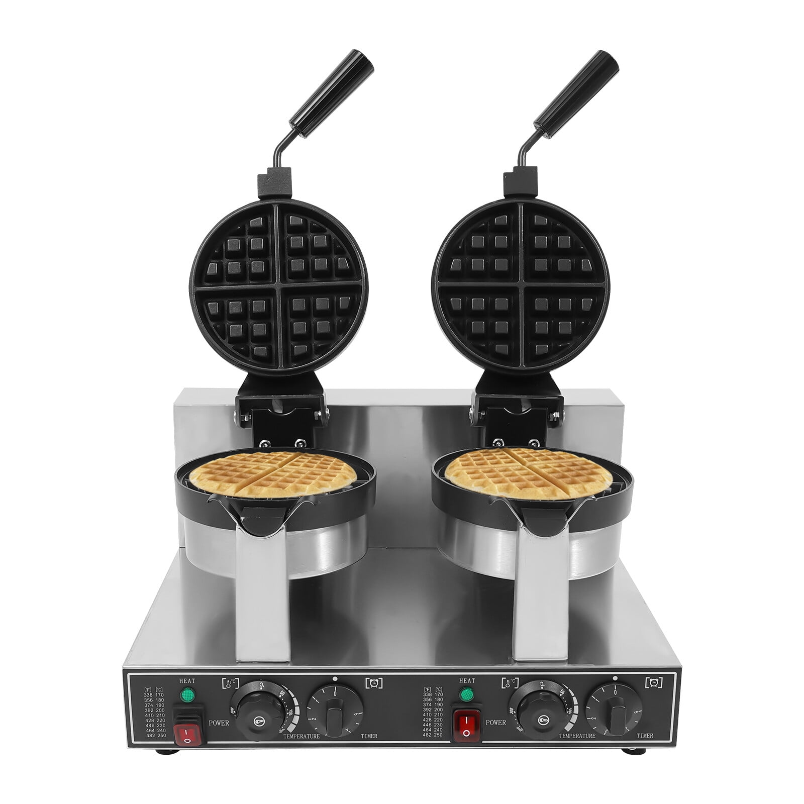 110V Double Head Waffle Maker Electric Digital Muffin Baker Waffle Making Machine for Home, Dessert Stores