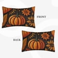 thumbnail image 2 of Daiia Autumn Pumpkin Leaves Bedding Waterproof Pillow Protector Zippered Queen – Bed Bug Proof Pillow Encasement-20"x30", 2 of 6