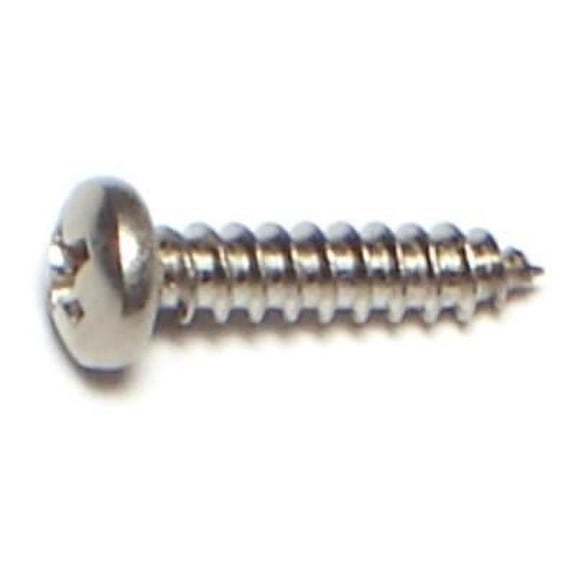 #4 x 1/2" 18-8 Stainless Steel Phillips Pan Head Sheet Metal Screws (50 pcs.)
