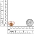 thumbnail image 4 of Gem Stone King 18K Rose Gold Plated Silver Brown Tiger Eye Ring for Women (4.48 Cttw, Oval 12X10MM, Gemstone Birthstone, Available in Size 5, 6, 7, 8, 9), 4 of 4