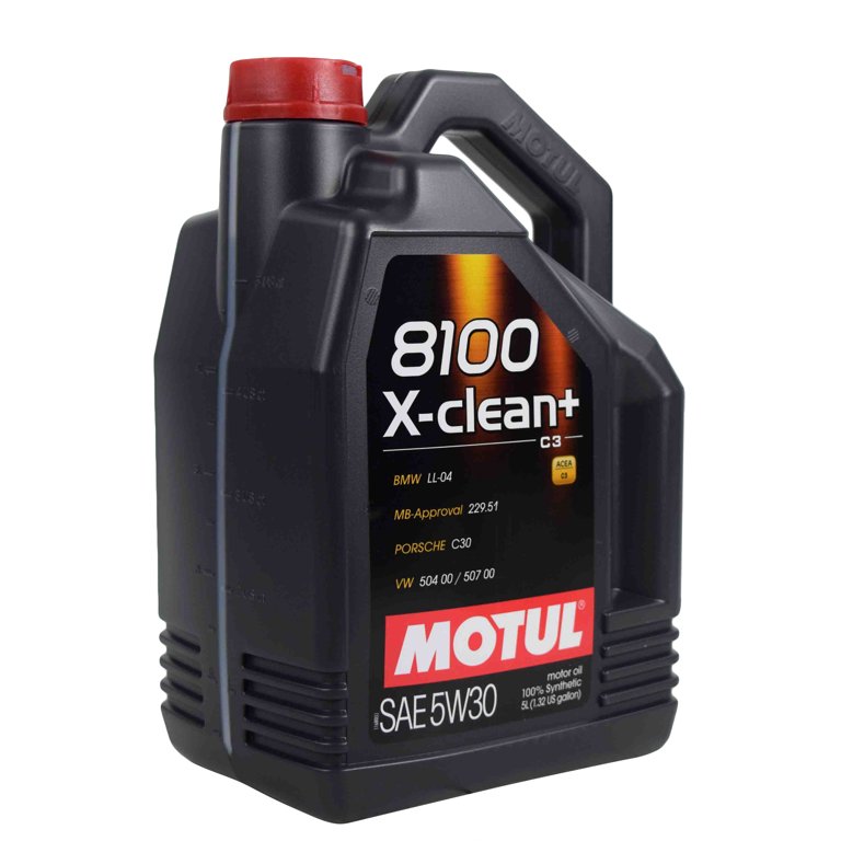 Motul 106377 8100 X-Clean+ 5W-30 Motor Oil 5-Liter Bottles