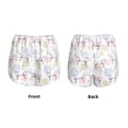 thumbnail image 5 of Picia Hand Drawn Rabbit Pattern Women's 2 in 1 Athletic Running Shorts High Waisted Workout Casual Gym Sweat Shorts with Comfy Liner Zipper Pockets-Small, 5 of 9