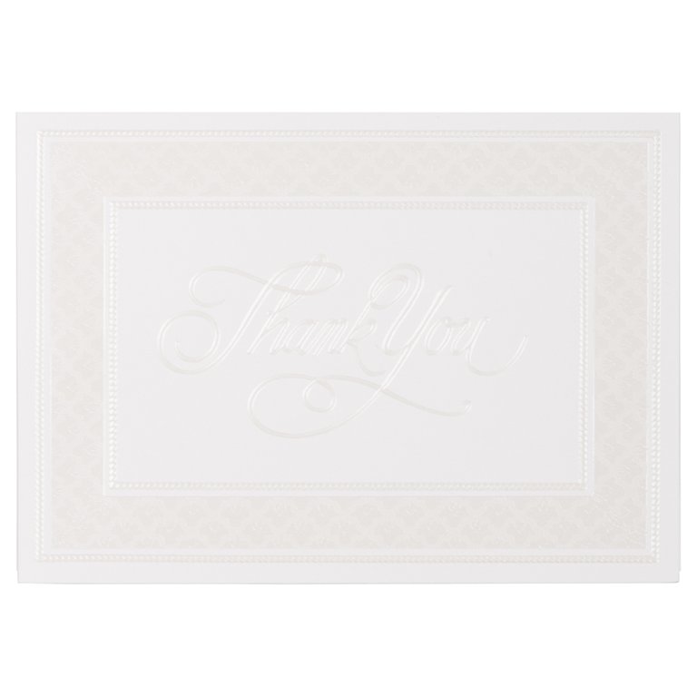 Paper Frenzy Watercolor Appreciation Thank You Note Cards & White Envelopes - 25 Pack