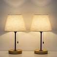 thumbnail image 7 of Vintage Black Bedside Nightstand Lamps with Wooden Base Set of 2, 7 of 7