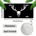 thumbnail image 2 of 1 Pcs 2D Flat License Plate Covers & Frames, Deer Skull with For Decorative Front, Waterproof For Decoration Aluminum License Plate Covers & Frames Cover For Men Women, 12" X 6", 2 of 7