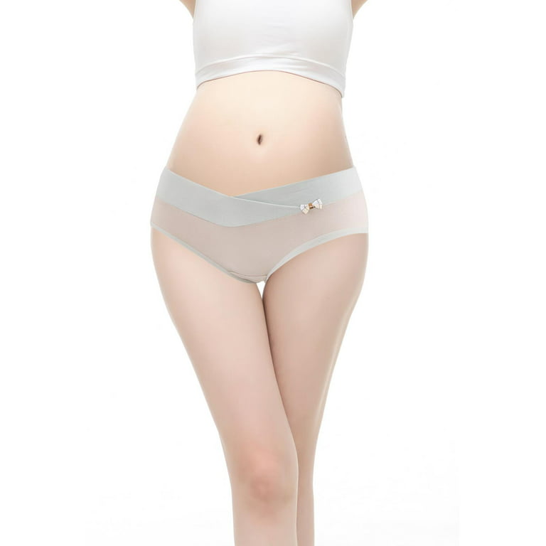 Hesxuno No Show Womens Underwear Womens Low Waist Non-Marking Pure Color Maternity  Underwear 