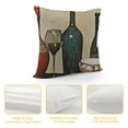 thumbnail image 4 of YINGXI Throw Pillow Covers Bottle Series Cushion Case Grape Cup Group Square Pillowcase Home Decorative 20x20in, 4 of 5