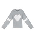 thumbnail image 5 of Clearance! Delayuji Womens Pullover Sweaters Mxiqqpltky Heart Print Sweater for Crewneck Valentine's Day Knitted Pullover Love Sweater Tops Pullover Sweaters for Women Gray Xl, 5 of 5