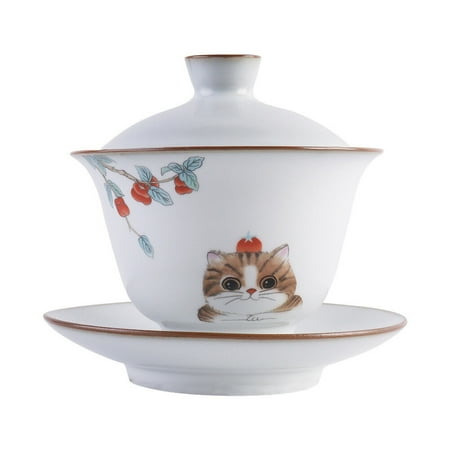 

FRCOLOR 1 Set Kung Fu Teacup Ceramic Tea Bowl Chinese Traditional Cartoon Tea Cup