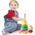 thumbnail image 3 of Juguete de apilamiento de de para Los mejores regalos de cumple para de 3 Niño Juguetes de niño Rainbow Juguete de apilamiento de Apilador perfke Anillos apilables Rainbow Tower, 3 of 9
