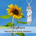 thumbnail image 6 of Dorunmo Clear Quartz Crystal Necklace for Women 925 Sterling Silver Sunflower Pendant Reiki Healing Crystal Energy Stone Jewelry Gift, 6 of 6