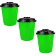thumbnail image 2 of Bote para Basura RecyGreen VentDepot 3 Pzs 7.5lts 18x25cm Polietileno Verde con Tapa Negra, 2 of 2