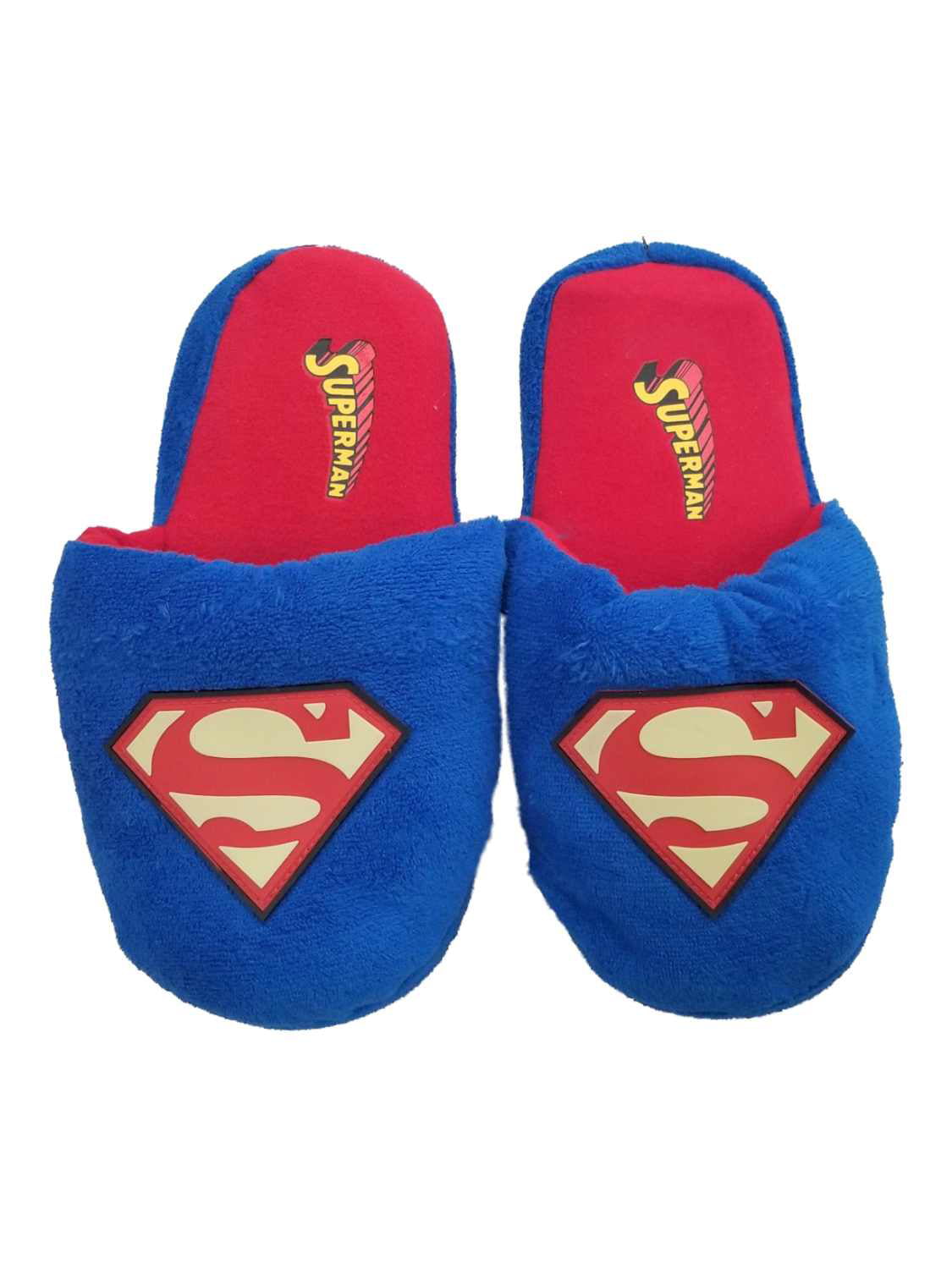 Mens Blue Superman Slippers DC Scuffs 