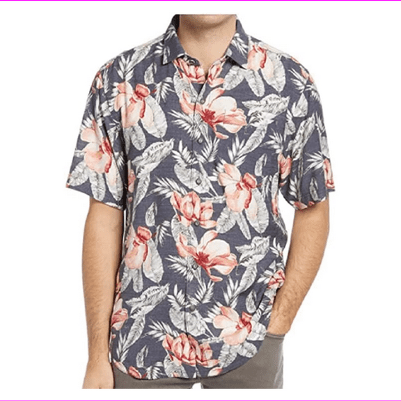 $138Tommy Bahama Jambo Fronds Short-Sleeve Woven Shirt, 2XLB/2TGG