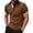 Brown, variant on Krdevn Men's Loose Fit 3D Digital Solid Color Short Sleeve Polo Shirt,M