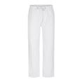 thumbnail image 2 of Hvyesh Mens Pants Elastic Waist, Men Solid Casual Elastic Waistband Pocket Cotton Linen Panel Trousers Pants White,M, 2 of 6