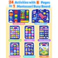 thumbnail image 3 of Juguete Montessori Busy Board Walenty para niños pequeños de 1 a 4 años con 24 actividades, 3 of 6
