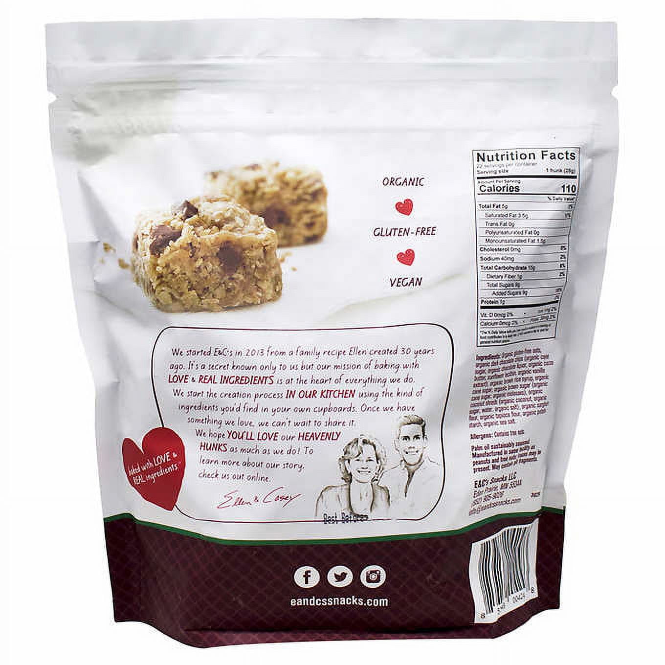 Heavenly Hunks Organic Oatmeal Dark Chocolate Cookies 22 oz 2 pack