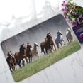 thumbnail image 1 of Felpudo antideslizante ABPHQTO Wild Running Horses 45x75 cm interior exterior baño, 1 of 1
