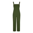 thumbnail image 6 of Womens Corduroy Wide Leg Overalls, Loose Soft Jumpsuit with Pockets, Vintage Fashion Pants for Daily Business Casual Travel Wear | VerBelle,Army Green L, 6 of 9
