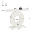 thumbnail image 4 of Fnova Console Table, 40" Wood Modern Art Narrow Long Side Table, Entryway Table with Round Base, Sofa Table, Accent Table for Living Room, Entryway, Hallway, White, 4 of 12