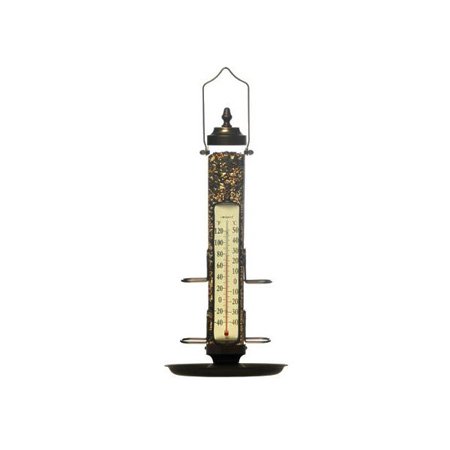 UPC 721002007773 product image for Conant Custom Brass CCBBFT30BP Bird Feeder Thermometer 21 inch with Tray Bronze  | upcitemdb.com