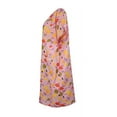 thumbnail image 3 of Sindrella Women's Cotton Blend Snap Front Duster Robe with Pocket-Pink Pear Mix-XLarge, 3 of 6