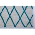 thumbnail image 3 of Ladole Rugs Geometric Trellis Simple Syle Carpet Comfortable Area Rug Carpet in Ivory-Turquoise 5x8 (5'3" x 7'6", 160cm x 230cm), 3 of 8