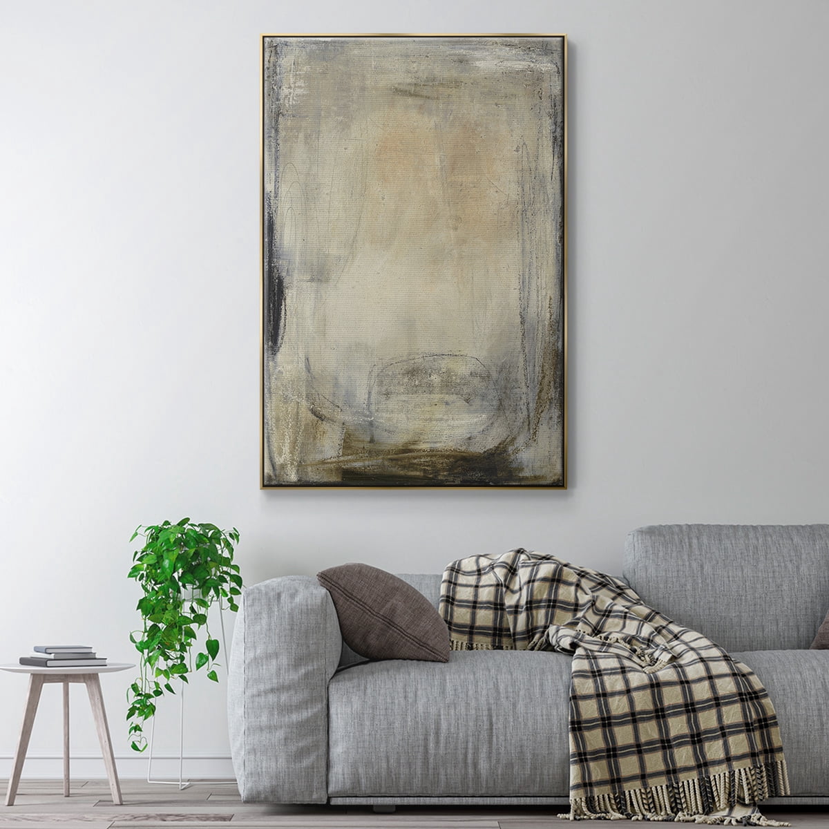 This is the Picture Framed Premium Gallery Wrapped Canvas - Ready to Hang - 17 x 25 - Gold Floating Frame