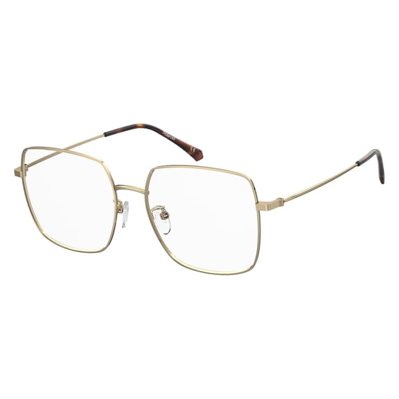 Polaroid Full Rim Square Gold Havana Eyeglasses