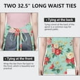 thumbnail image 6 of Pioneer Flower Floral Print Pattern Apron-Garden Aprons for Women with Pockets-Cotton Linen Waterproof Kitchen Cooking Gardening Aprons Adjustable for Kitchen,Cooking,BBQ and Salon 33x27 Inch, 6 of 7