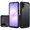 Black, variant on For Samsung A08 4G / 07 4G / 07 5G Ultimate CaseX Transparent Hybrid Case with Metal Buttons And Camera Edges - Red